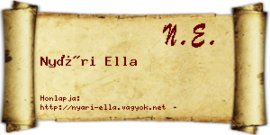 Nyári Ella névjegykártya